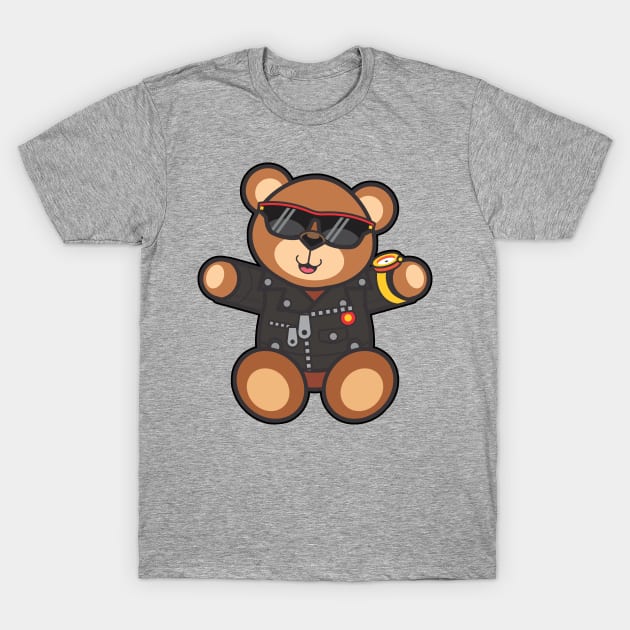 Biker Teddy Bear T-Shirt by Vector-Artist